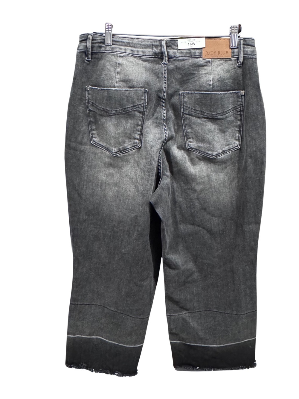 Judy Blue Knoxville Jeans Womens 16W Gray High Rise Wide Leg Crop NWT - Picture 4 of 11